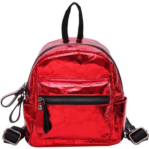 6PCS / LOT Multifunction Women Soft Leather Fashion Backpack Mini Small Backpack New Girls Schoolbag Female
