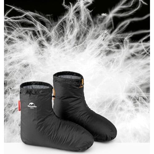 90% White Goose 700FP Down Shoe Covers Camping Indoor Unisex Winter Warm Feet Cover Waterproof Windproof ForKeep Warm