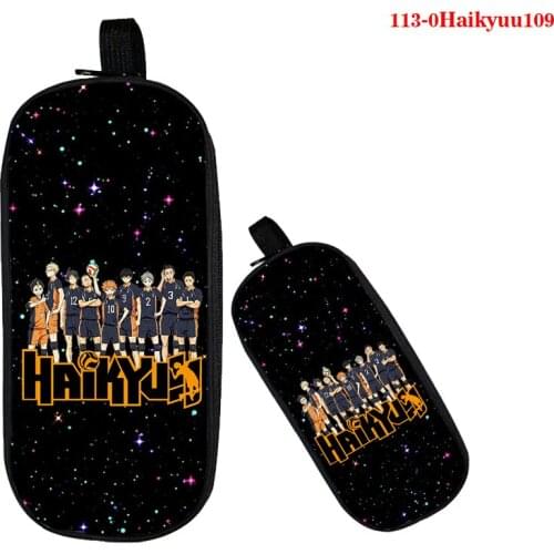 Anime Double Layer Bag 3D Haikyuu Pencial Case Large Capacity Pencil Case Kawaii Pencil Case School Pen Case Supplies Pencil Bag