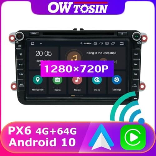 1280*720P Android 10 Car Radios GPS Multimedia Player For VW Volkswagen Golf Passat B6 CC Polo Tiguan Skoda Octavia DSP CarPlay