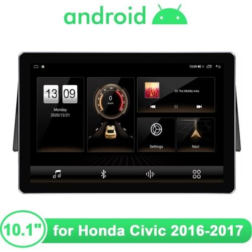 Car Radio With Display Android Car Stereo Central Multimedia 10.1” 1920*1200 4G Module som automotivo For Honda Civic 2016-2017