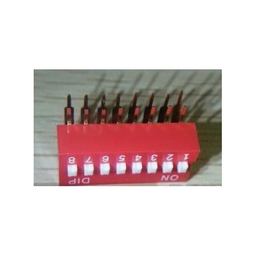 FREE SHIPPING 10PCSx 100% Original DA-08 8P 2.54mm SPST Right Angle DIP Switch DA-08-V