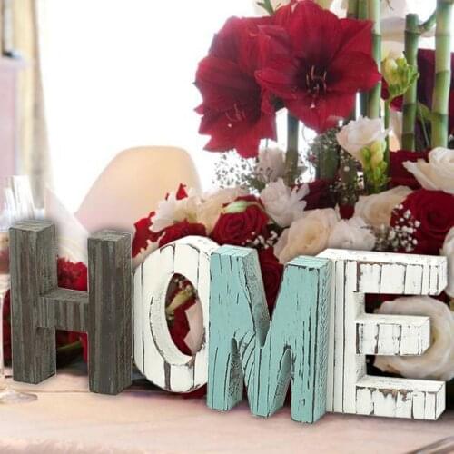 Rustic Wooden HOME Decorative Plaque Sign for Home Wedding Decoration Gift Living Room Festival Party Supplies