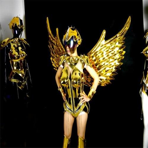 ES003 Mirror dancing dress women/ballroom costumes stage performance wings cloth/performance model catwalk event bar performance