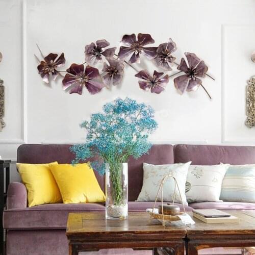European Style Iron Flower Wall Decoration Three-dimensional Wall Hanging Decoration Living Room Decoration Wall Hanging
