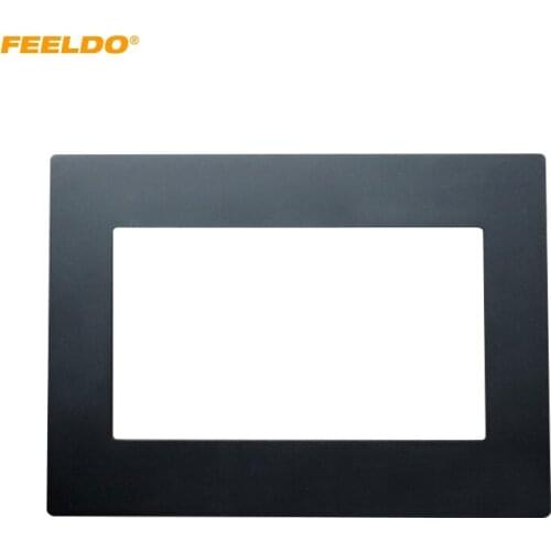 FEELDO Universal 2DIN Car Stereo CD/DVD Radio Fascia Panel Frame Fitting for Installation In-Dash Mounting Frame