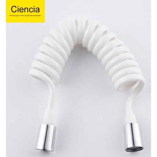 Flexible Shower Hose G1/2'' Spring Telephone Line Hose with Nut for Handheld Bidet Shattaf Sprayer Bathroom Accessories