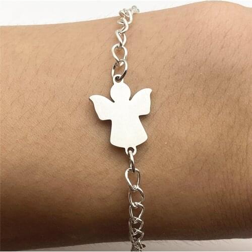 Good Wish Bracelet Stainless SteeL angel Bracelet adjustable Chain rustproof GIft For Family Jewelry Making Diy Handmade Jewelry