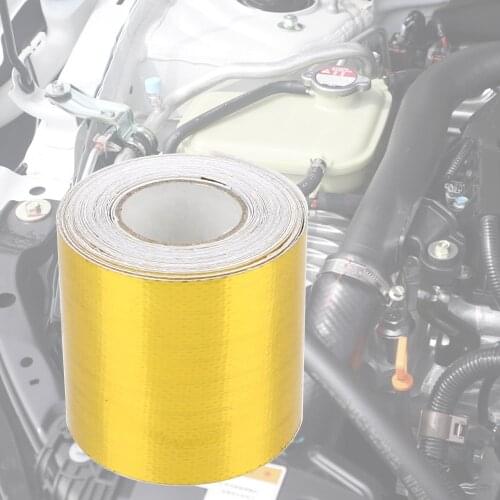 Insulation Self adhesive Tape High Temperature Resistance Intake Tube Aluminum Foil Tape 5cm*5m Gold Car Accessories