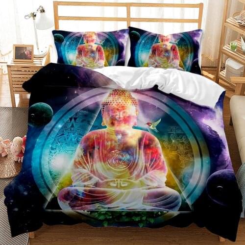 Handdraw Budha 3D Art Duvet Cover Set King Queen Double Full Twin Single Size Bed linen set