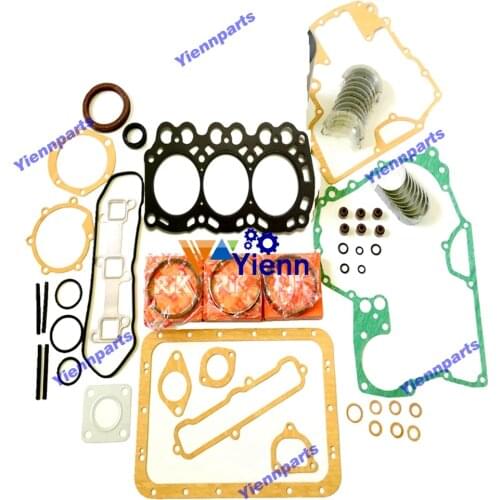 For Mitsubishi L3E Overhaur Re-ring Kit With Full Gasket Set Piston Ring Bearing Set STD MX15 MM20 Mini Diesel Engine Part