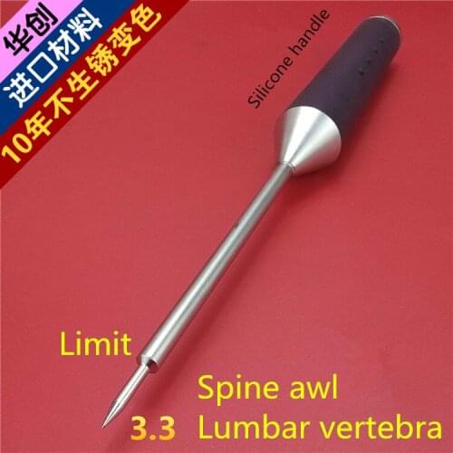Medical orthopedic instrument Spine Lumbar vertebra awl 3.3mm hole opener Pedicle screw open circuit tool 5.5 6.0 screw rod AO