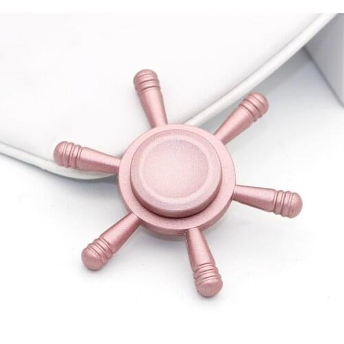 Captain Colorful Alloy Metal Fidget Spinner EDC Toy for Kids Adults Fingertip R188 Bearing Golden Concise Color Gyro