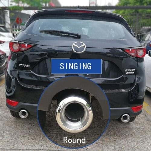 For Mazda 3 6 Atenza Axela CX-3 CX-5 decoration 304Stainless Steel Rear Tail End Tip End Pipe Exhaust Muffler Cover Trim