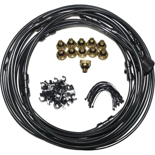 Outdoor Patio Water Mister Mist Nozzles Misting Cooling System 59FT Hose
