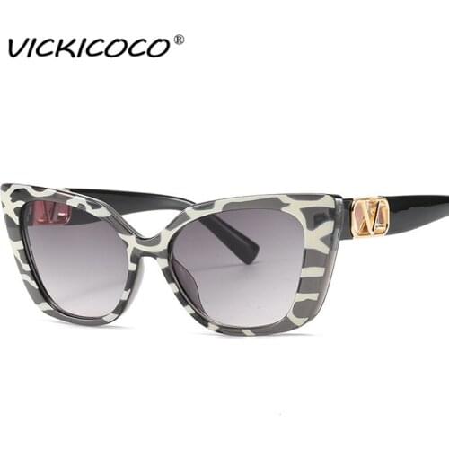 2021 New Cat Eye Square Sunglasses For Women Luxury Brand Retro Glasses Big Frame Fashion Vintage Glasses Men UV400 Wholesale