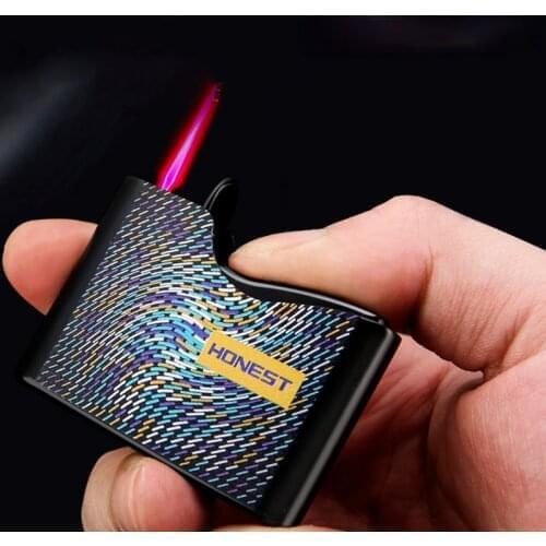 Honest New Gas Inflatable Metal Lighter Windproof Unusual Cool Ignition Lighters Color Printing Process Cigar Cigarette Lighter