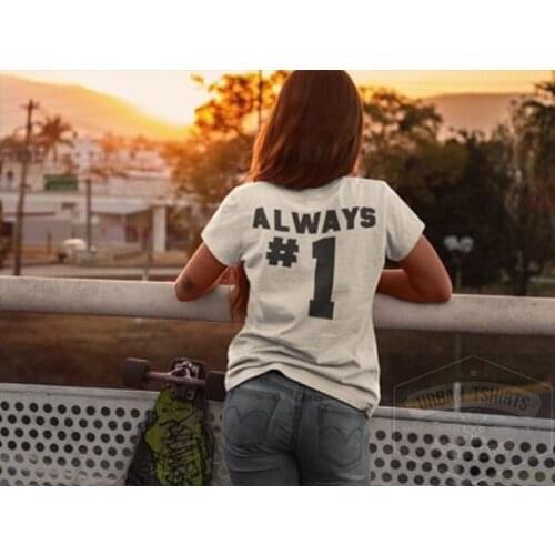 2017 Summer New arrival t shirt "ALWAYS#1"women fashion t shirt high quality ladies tee shirt tumblr girls casual tops