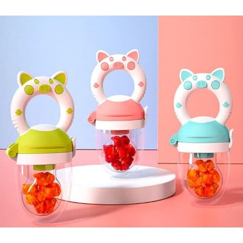 Baby food bite bag Nipple buckle baby Pacifier teeth Soother Nipple Bottle molar rod silicone artifact baby feeding Nipple