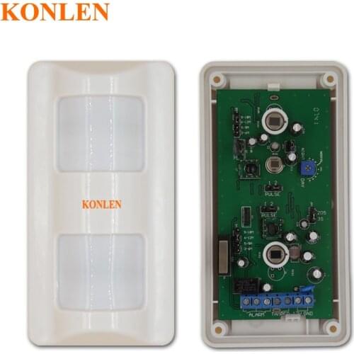 Wired Infared Outdoor Motion Sensor PIR Detector Alarm Tri-tech 12V with Dual Sensors Normal Closed Open Contact