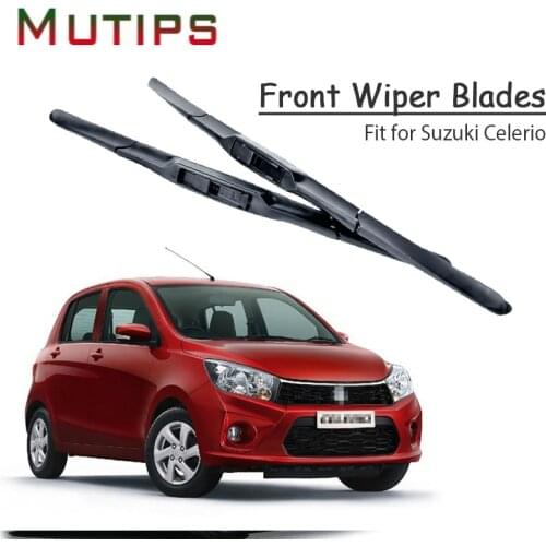 1Set Rubber Car Front Wiper Blade Kit For Suzuki Celerio 2018 2017 2016-2015 Windscreen Wiper Original replace Strip Accessories