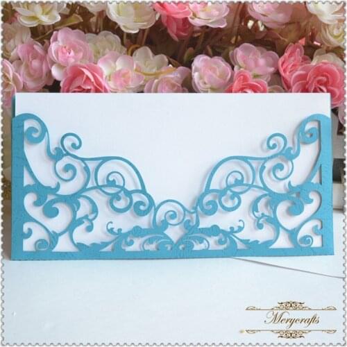 Luxury 2017 laser cut invitation cards for wedding decoration