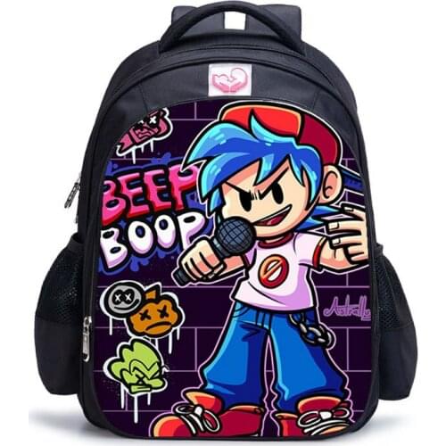 Friday Night Funkin Backpack Anime Children School Bags Orthopedic Backpack Teenager School Boys Girls Mochila Travel Backpacks