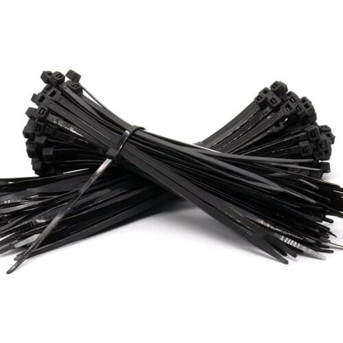 300 Pieces Of Self-locking Plastic Nylon Cable Tie Black 4X300 Cable Tie Fixing Ring 3X200 Cable Tie Zipper With Nylon Cable Tie
