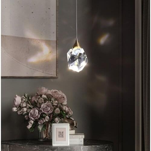 Modern LED Pendant Light K9 Crystal Lights Bedroom Living Room Home Decor Light Fixture Lights Kitchen Restaurant Hanging Lamps