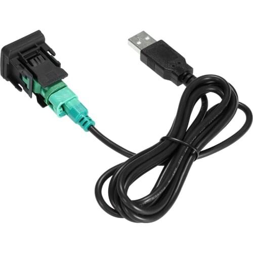Universal USB Audio Cable Adapter CD Player Radio Wire Cable Port Input Retention Cable Fit for VW Volkswagen 130cm