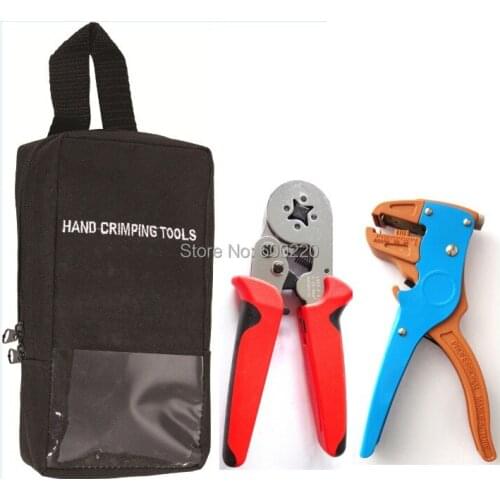C86-4A-7DU Crimping Tool Kit with cable ferrules crimp tool LSC8 6-4A and wire stripper LS-700D combination tool set