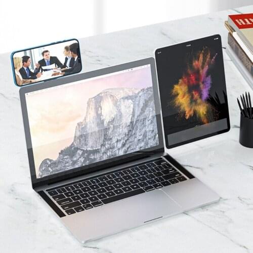 Laptop Monitor Clip on Side Mount Magnetic Cellphone Phone Stand Side Mount Holder Expansion Bracket Slim Invisible