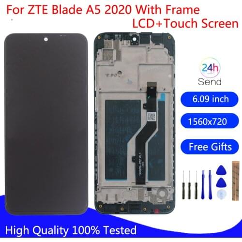 Original For ZTE Blade A5 2020 LCD Display Touch Screen Digitizer Assembly For ZTE A5 2020 Screen LCD Display Parts With Frame