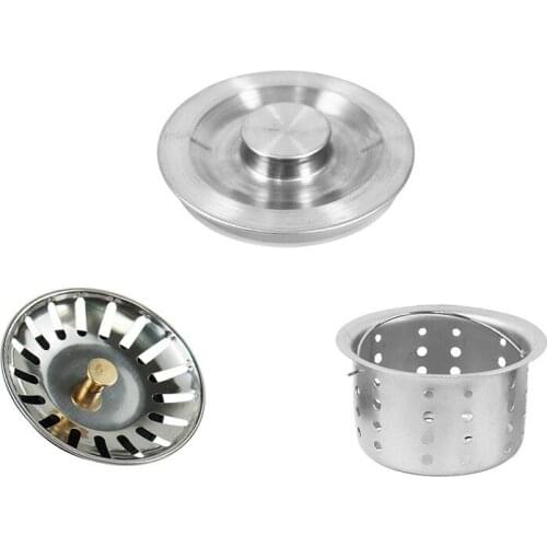 1 Pcs High Quality Stainless Steel Kitchen Sink Strainer Stopper Waste Plug Sink Filter Kitchen Sink Cover 78mm Outdiameter