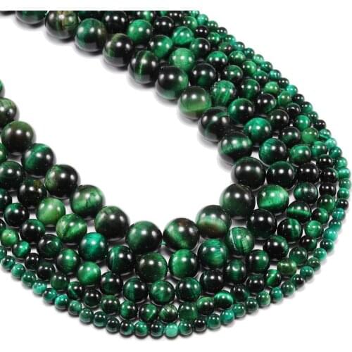 92pcs 10 12mm AAA Natural Stone Green Tiger Eye Agat Round Beads Loose Spacer Bead For Jewelry Making DIY Bracelet Gifts