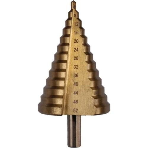 4-52mm Metric HSS Titanium Surface Step Drill Bit Set for Wood Metal Hard Drill Y1AD