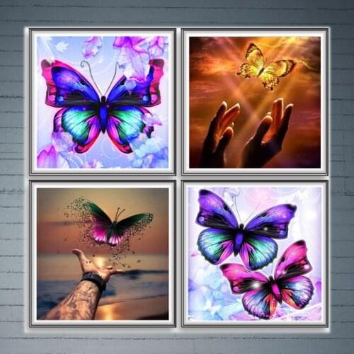 4 Pack Flying 5D Diamond Painting Full Drill Rhinestone Embroidery Cross Stitch X4YD