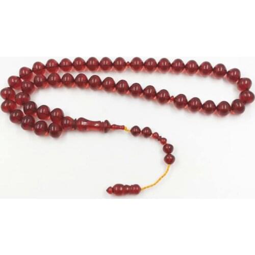45beads Tasbih Red Resin Muslim Rosary special Tassel Eid Ramadan Gift arab islamic prayer beads saudi arabic bracelet jewels