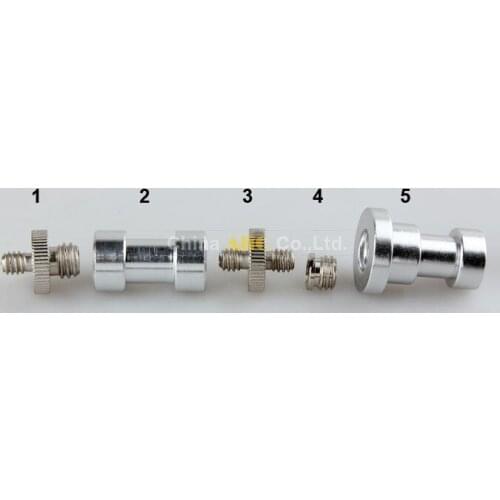 50 Packs 5in1 Adapter Screw kit 1/4 to 3/8 male to female for tripod ball head monopod flash stand Photo Studio accessories