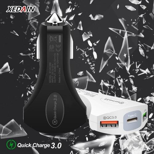 4 USB Port Car Charger Quick Charging 3.0 Car Rear Charger with Tablet Smartphone iPhone X 8 7 QC 3.0 Expansion Adapter