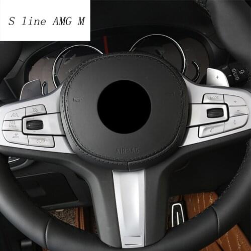 Car Styling Steering Wheel Buttons decoration frame Covers Stickers Trim for BMW X3 G01 X4 2018-2019 Interior auto Accessories