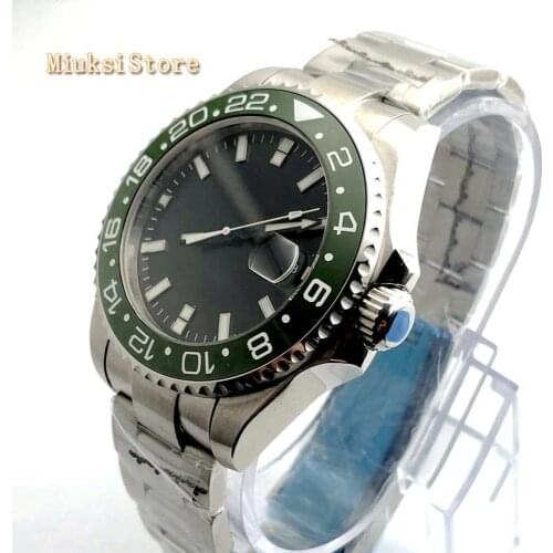 Bliger 43mm Black Dial Sapphire glass Ceramic bezel date window automatic mechanical mens luxury wristwatch gift