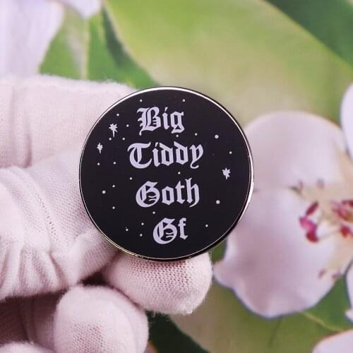 Big Tiddy Goth Gf Enamel Pin Gothic Girlfriend Brooch