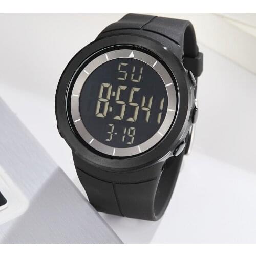 New 2019 OHSEN Brand Fashion LCD Digital Mens Wristwatch 50M Waterproof Sports Black Military Hand male Clocks relogio masculino