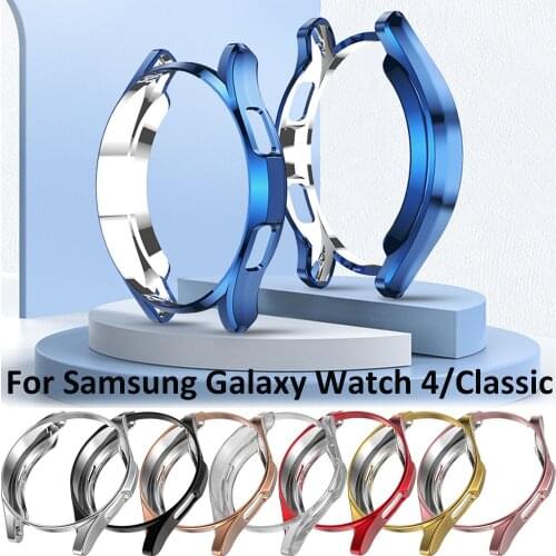 Plating TPU Bumper Case For Samsung Galaxy Watch 4 Classic 42/46mm Soft Smart Watch Protective Cover For Galaxy Watch4 40MM/44MM