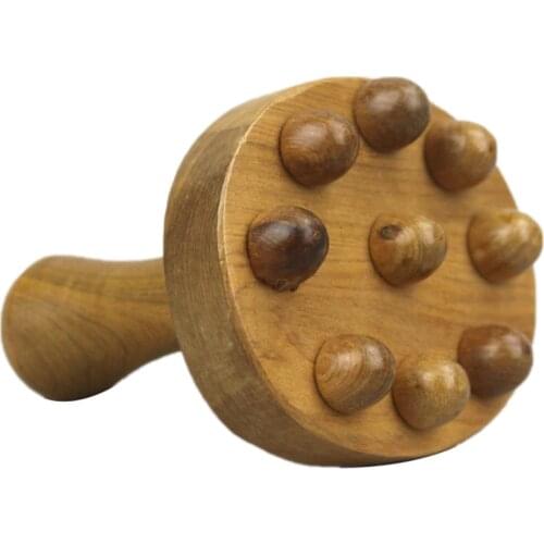 Wooden point massager Roller back massager solid wood grain back massager pushes abdomen