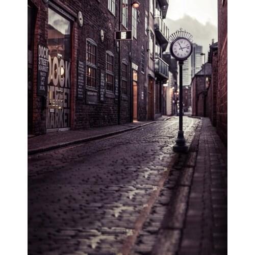 Street View Vintage Building Photography Backdrops Photo Props Studio Background 5x7ft
