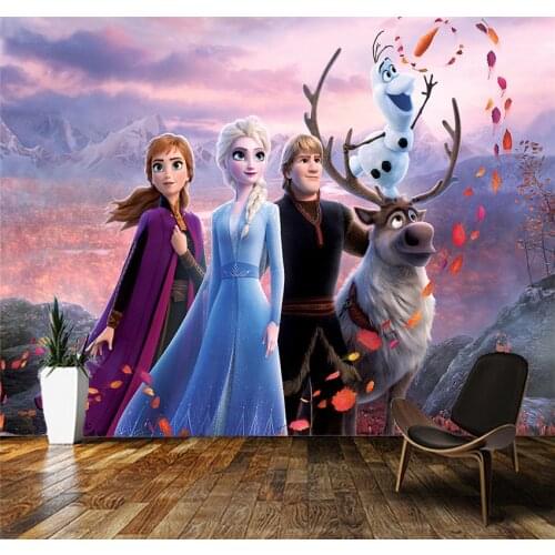 XUESU Snowman young man cartoon girl photo mural bedroom room custom HD wallpaper 8D wall covering