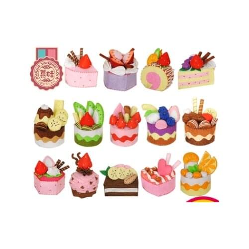 Fruit cake omelet Fabric Felt kit Non-woven cloth Craft DIY Sewing set Felt Handwork Material DIY needlework supplies