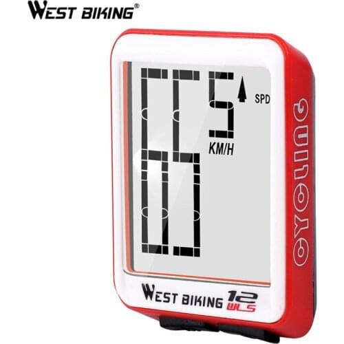 Mountain road bike wireless large-character code table large screen English waterproof luminous speedometer speedometer